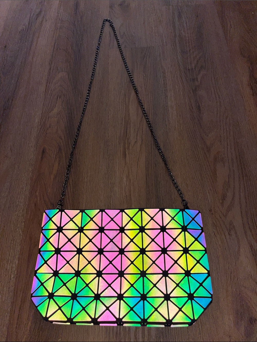 BAOBAO Issey Miyake Holographic Geometric Crossbody Bag
